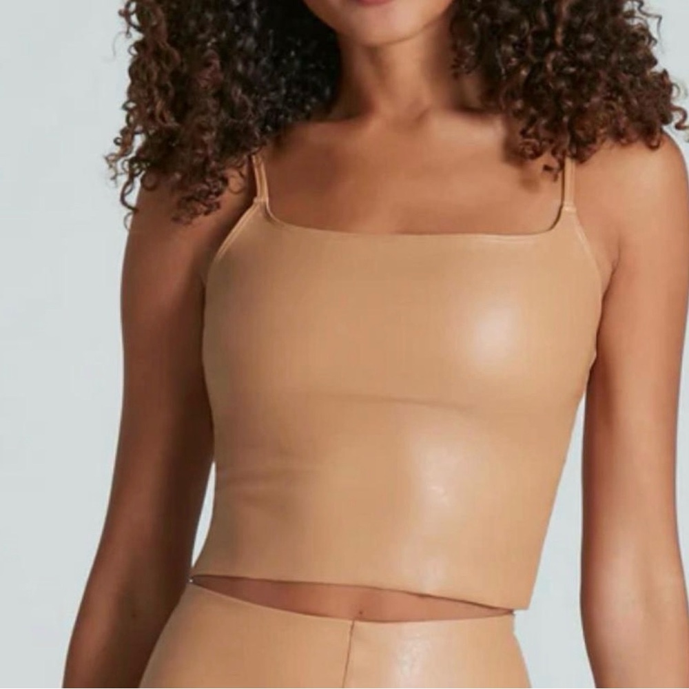Commando Faux Leather Cami Camel S